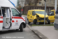 Unfallstelle in Wels Unfallstelle in Wels