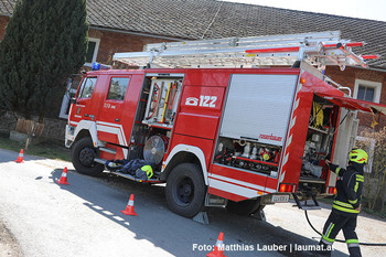 Feuerwehr am Einsatzort Feuerwehr am Einsatzort