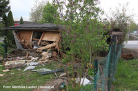 das total zerstörte Gartenhaus das total zerstörte Gartenhaus