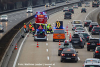 Unfallstelle auf der A1 Unfallstelle auf der A1