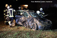 Einsatzkräfte am Unfallfahrzeug Einsatzkräfte am Unfallfahrzeug