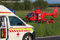 Notarzthubschrauber am Unfallort Notarzthubschrauber am Unfallort