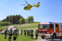 Einsatzkräfte an der Unfallstelle Einsatzkräfte an der Unfallstelle