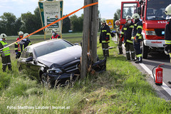 Einsatzkräfte an der Unfallstelle Einsatzkräfte an der Unfallstelle