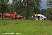 Notarzthubschrauber Martin 3 am Unfallort Notarzthubschrauber Martin 3 am Unfallort