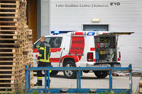 Notarztfahrzeug am Unfallort Notarztfahrzeug am Unfallort