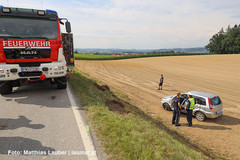 Einsatzkräfte an der Unfallstelle Einsatzkräfte an der Unfallstelle
