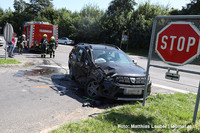 Aufräumarbeiten an der Unfallstelle Aufräumarbeiten an der Unfallstelle