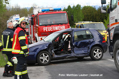 Unfallstelle in Gaspoltshofen Unfallstelle in Gaspoltshofen