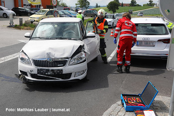 Unfallstelle in Wels Unfallstelle in Wels
