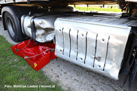 der undichte LKW-Dieseltank der undichte LKW-Dieseltank
