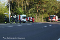 Einsatzkräfte an der Unfallstelle Einsatzkräfte an der Unfallstelle