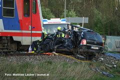 Unfallstelle in Aurolzmünster Unfallstelle in Aurolzmünster