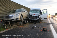Unfallstelle auf der Welser Autobahn Unfallstelle auf der Welser Autobahn