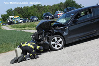 Feuerwehr an der Unfallstelle Feuerwehr an der Unfallstelle