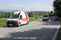 Unfallstelle auf der Kremstalstraße Unfallstelle auf der Kremstalstraße