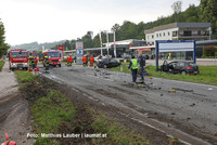 Unfallstelle in Schlüßlberg Unfallstelle in Schlüßlberg