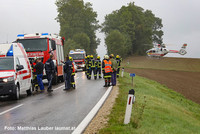 Notarzthubschrauber am Unfallort Notarzthubschrauber am Unfallort