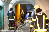 Löscharbeiten im Müllraum Löscharbeiten im Müllraum