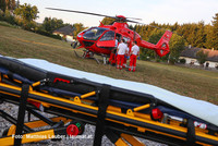 Rettungshubschrauber am Einsatzort Rettungshubschrauber am Einsatzort