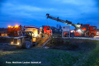 Bergung des Betonmischwagens Bergung des Betonmischwagens