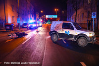 Unfallstelle in Wels Unfallstelle in Wels
