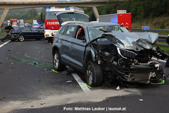Unfallstelle auf der Innkreisautobahn Unfallstelle auf der Innkreisautobahn