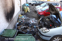 Spuren des nächtlichen Brandes Spuren des nächtlichen Brandes