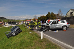 Unfallstelle in Zwettl an der Rodl Unfallstelle in Zwettl an der Rodl